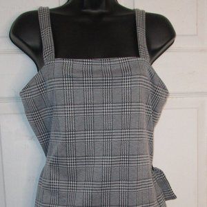 New Rue 21 Girls Gray Plaid Belted Side Slit Dress  Size large #684